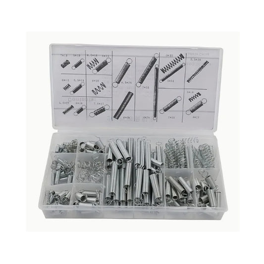 All Assortment Kits - Selection Springs 200 - 20 sizes of metric Extention and Compression Springs - Zinc Plated Steel