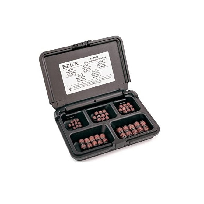 Assortments Thread Repair -  Steel Metric - 10 off M3x0.5, 10 off M4x0.7, 10 off M5x0.8, 10 off M6x1.0, 10 off M8x1.25 - Steel Zinc Plated