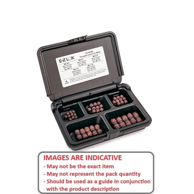 1037635 | AST-EZL-CS --- Assortments Thread Repair - Steel Imperial 10 off 10-24 UNC,10 off 1/4-20 UNC,10 off 5/16-18 UNC,10 off 5/8-16 UNC, 6 off 1/2-13 UNC