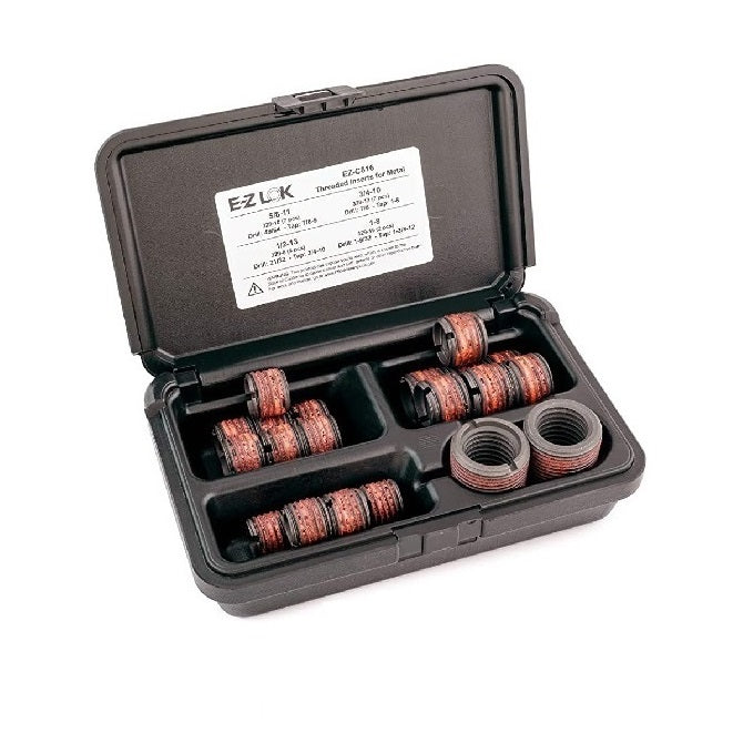 Assortments Thread Repair -  Steel Imperial - 6 off 1/2-20 UNF, 7 off 5/8-18 UNF, 7 off 3/4-16 UNF, 2 off 1-14 UNF - Steel Zinc Plated
