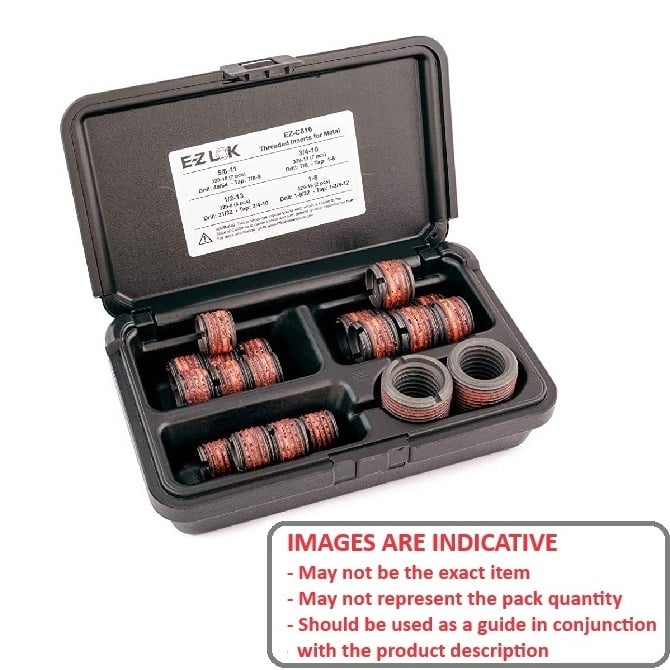 1037639 | AST-EZL-ML --- Assortments Thread Repair - Steel Metric Internal with Imperial External 10 off M6x1.0 (Imperial External), 10 off M8x1.25 (Imperial External)