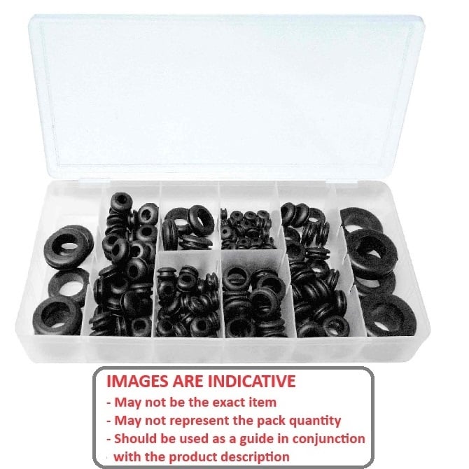 1107880 | AST-GRO-I-0279 --- All Assortment Kits - Grommets x 279 Imperial 1/8 to 1/2 in. ID, 1/2 to 1.1/4 OD