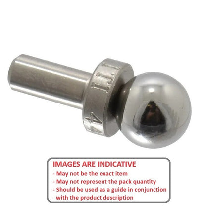 Boule de contrôle 22,225 x 11,105 x 36,576 mm Inox - MBA (Pack de 1)