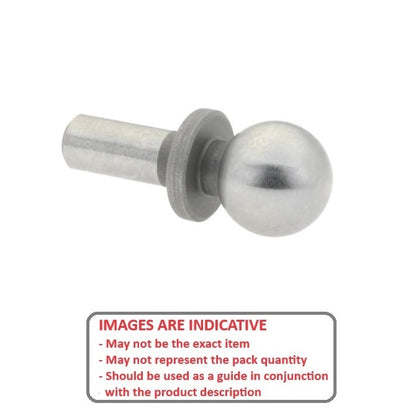 1101060 | BLTO-01270-CS-S2-J (Each) --- Tooling Balls - 12.7x9.525x38.1 mm Two Piece - Carbon Steel Ball