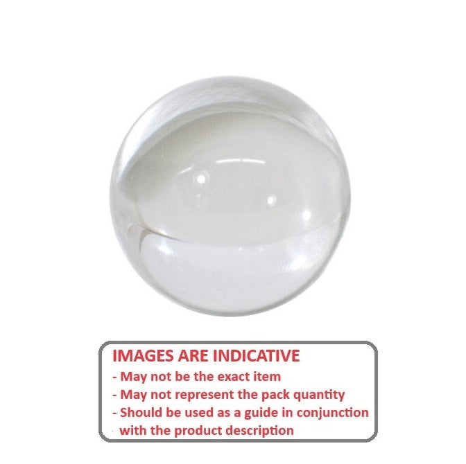 Bille en plastique 0,79 mm - Acrylique - Précision Grade 3 - Transparent - MBA (Pack de 20)