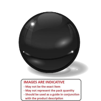 1002868 | BL-00100-BG-G25 (5 Pcs) --- Balls - 1 mm Black Glass Grade 25