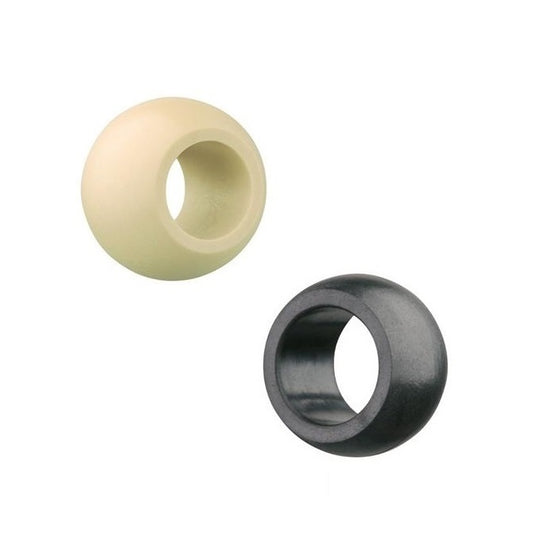 Sfera di plastica 10,2 mm - Plastica forata - Bianco sporco - MBA (confezione da 15)