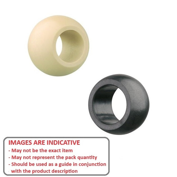 Sfera di plastica 10,2 mm - Plastica forata - Bianco sporco - MBA (confezione da 15)