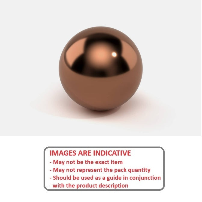 1075865 | BL-00794-COP-G500 (PK-10) --- Metallic Balls - 7.938 mm Copper - AFBMA Grade 500 Ball