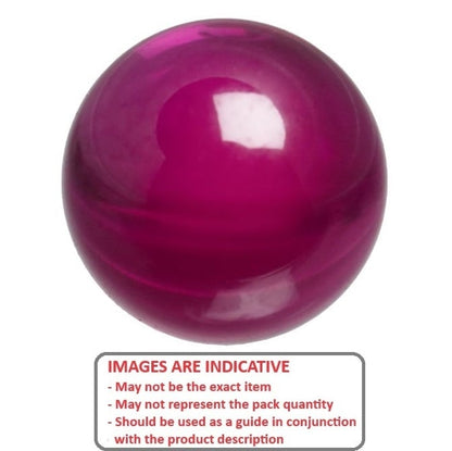 Bille Céramique 4,763 mm - Rubis Synthétique - Précision Grade 25 - Rouge - MBA (Lot de 5)