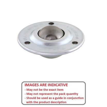 1108955 | BTU0012-010-F-C --- Flange Mount Ball Transfer Units - 15 kg x 10.2 mm x 22.2 mm