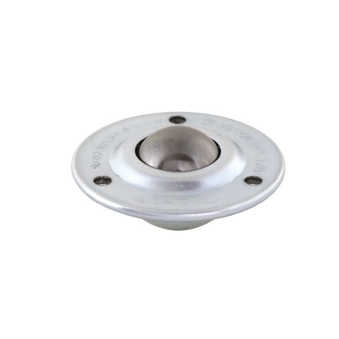 1131912 | BTU0025-010-F-C (Each) --- Flange Mount Ball Transfer Units - 25 kg - 10x61 mm Standard - Carbon Steel
