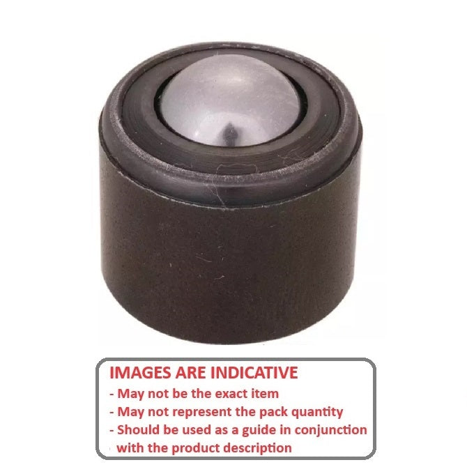 1220101 | BTU0318-006-P-C-HD (Each) --- Dismantlable Ball Transfer Units - 318 kg - 6.1x50.8 mm Heavy Duty Steel - Carbon Steel