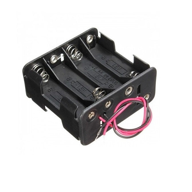 1000024 | BAT-HOL-AA-08-4SB (2 Pcs) --- Holders Battery Accessories - AA Battery Holder 8 x AA (2 Rows of 4) 58 x 60 x 30