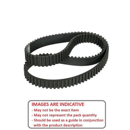 Cinghia dentata 555 Dente curvo 6 mm di larghezza mm - Neoprene rivestito in nylon metrico con cavi in ​​fibra di vetro - Nero - Passo curvo lineare GT 3 mm - MBA (confezione da 1)