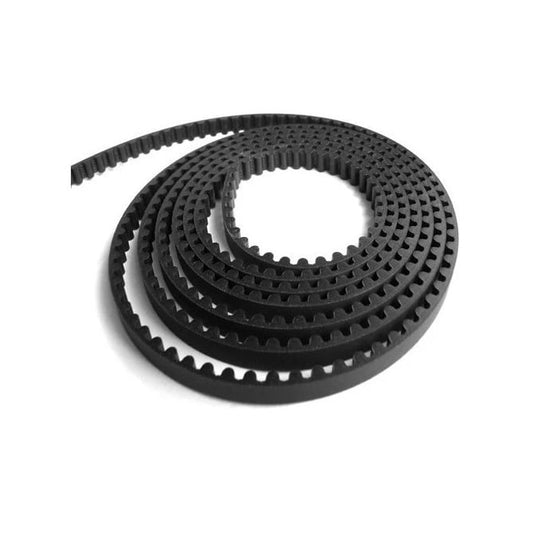 Lunghezza cinghia dentata 3 mm HTD x 9 mm di larghezza mm - Neoprene rivestito in nylon metrico con cavi in ​​fibra di vetro - Nero - MBA (1 metro)