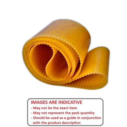 Courroie de Distribution 109 Dents Largeur 12 mm - Métrique Polyuréthane avec Cordons en Acier - Translucide - Pas Trapézoïdal AT5 5 mm - MBA (1 pièce)