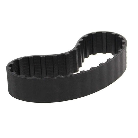 Cinghia dentata 33 denti larga 9,5 mm - Neoprene rivestito in nylon imperiale con cavi in ​​fibra di vetro - Nera - Passo trapezoidale XL da 5,08 mm (1/5 pollici) - MBA (confezione da 1)