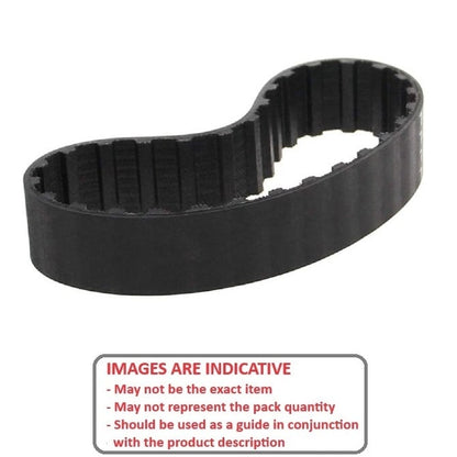 Cinghie da 94 denti larghe 38,1 mm - Neoprene rivestito in nylon imperiale con corde in fibra di vetro - Nero - Passo trapezoidale serie L da 9,525 mm (3/8 pollici) - MBA (confezione da 4)