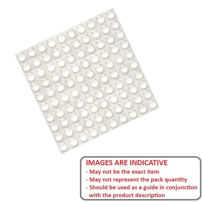 1231769 | RSB-25RS (Sheet) --- Polyurethane Self Adhesive Bumpers - Type Cylindrical 12.7x6.35 mm - Polyurethane Bumper