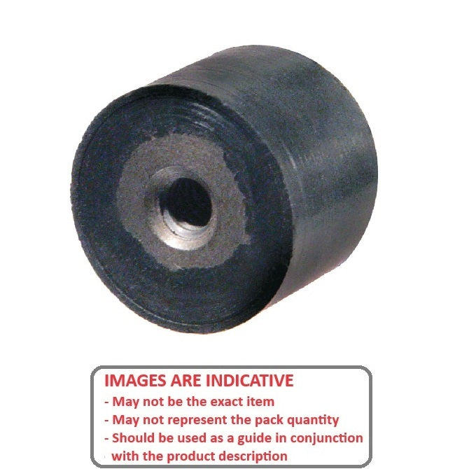 1158192 | FRB-20RS (Each) --- Cylindrical Female Thread Bumpers - 44.45x41.275 mm - 5/8-18 UNF - 15.88mm - - Neoprene Rubber Bumper