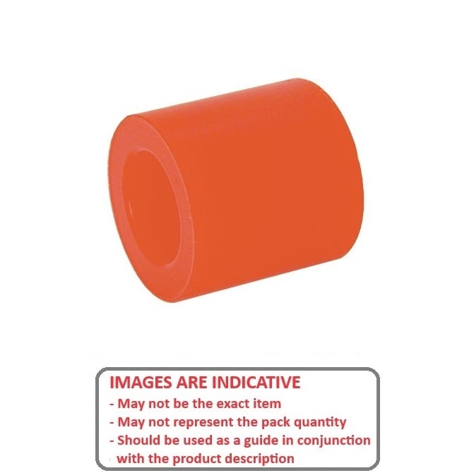 Pare-chocs cylindrique 31,75 x 25,4 x 9,53 mm - Polyuréthane lamé 80A - MBA (Pack de 1)