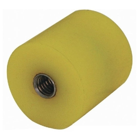 Paraurti cilindrico 31,75 x 25,4 mm - 1/4-20 UNC - Poliuretano femmina - Giallo - 40 A - MBA (confezione da 1)