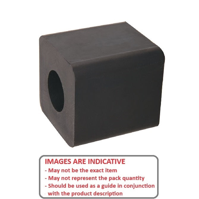 1159565 | FRB-90RS (Each) --- Square and Rectangular Bumpers - 47.625x50.8x47.625 mm Standard - Neoprene Rubber 80A Bumper