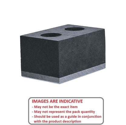 1157128 | FRB-102RS (Each) --- Rectangle Bumpers - 44.45x25.4x44.45 mm - Neoprene Rubber Bumper