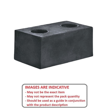 1171351 | FRB-54RS (Each) --- Square and Rectangular Bumpers - 63.5x50.8x50.8 mm Steel Plated - Neoprene Rubber Bumper