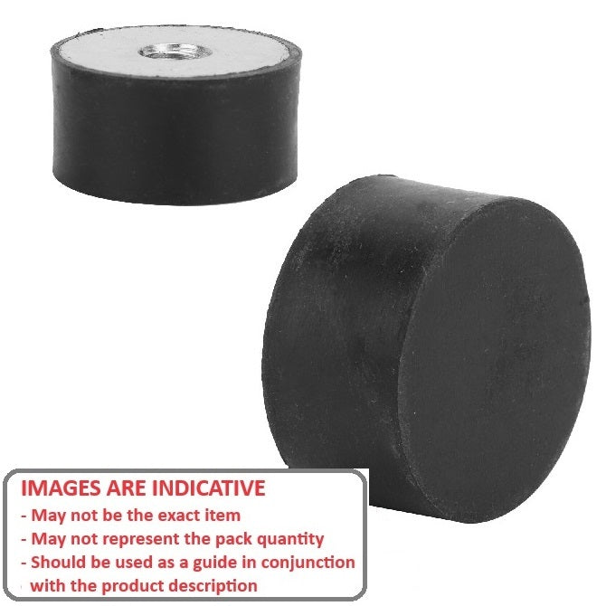 1141408 | CFB030-25-080M-R60 (20 Pcs) --- Buffer Mounts - 30 mm x 25 mm M8x1.25