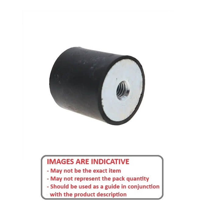 1177901 | CFF075-55-120M-R70 (PK-5) --- Bobbin Mounts - 75x55 mm - M12x1.75 Female - Natural Rubber Mount