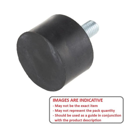 1161854 | CMB050-45-100M-R45 (PK-20) --- Buffer Mounts - 50x45 mm - M10x1.5 Male - Natural Rubber Mount