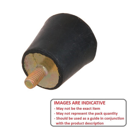 1162091 | CMBC050-50-080M (Each) --- Buffer Mounts - 50x50 mm - M8x1.25 Male - Natural Rubber Mount
