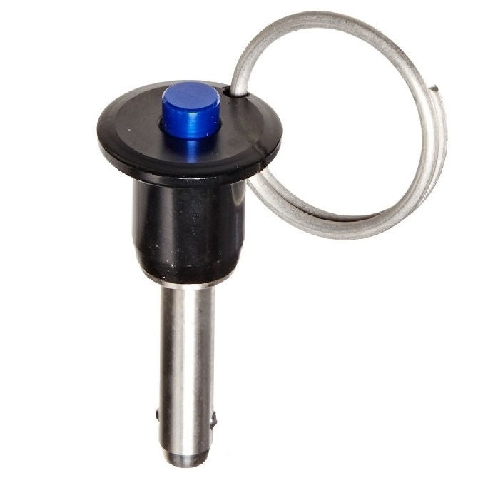 1073716 | BLP-064-0889-BT-S4 (Each) --- Ball Lock Pins - 6.35x88.9 mm - 304 Stainless Steel Shank / Aluminium Handle Button Handle Pin