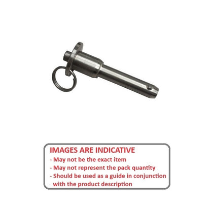 1073097 | BLP-064-0381-BT-S17 (Each) --- Ball Lock Pins - 6.35x38.1 mm - 17-4 PH Stainless / Aluminium Handle Button Handle Pin