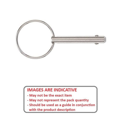 1058259 | BLP-048-0318-K2-S4 --- Ball Lock Pins - 4.76 mm x 31.75 mm 304 Stainless Steel