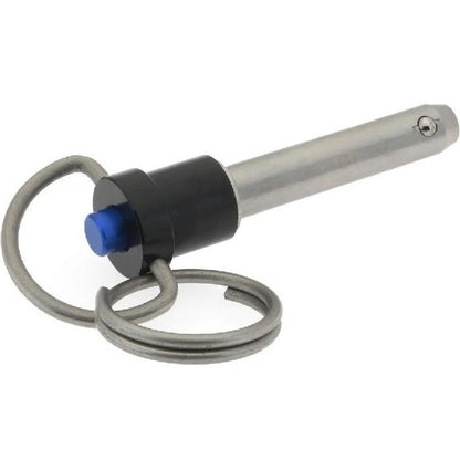1073642 | BLP-064-0762-RHI-S17 (Each) --- Ball Lock Pins - 6.35x76.2 mm - 17-4 PH Stainless Ring Handle Industrial Stainless Steel Pin