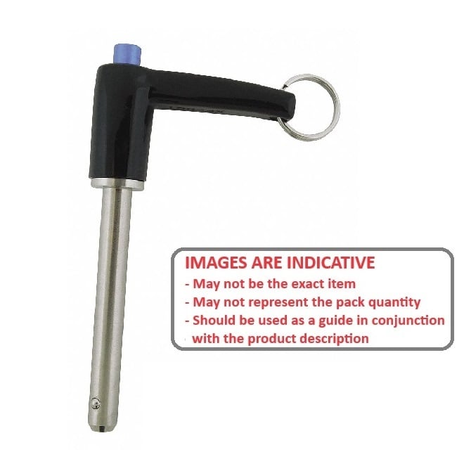 1090162 | BLP-095-0762-LI-S17 --- Ball Lock Pins - 9.53 mm x 76.2 mm 17-4 PH Stainless