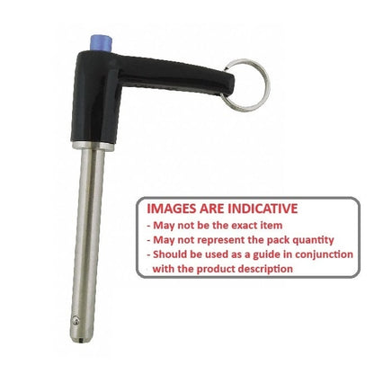 1090112 | BLP-095-0635-LI-S17 --- Ball Lock Pins - 9.53 mm x 63.5 mm 17-4 PH Stainless