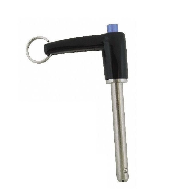1073266 | BLP-064-0762-LI-S17 (Each) --- Ball Lock Pins - 6.35x76.2 mm - 17-4 PH Stainless L-Handle Industrial Stainless Steel Pin