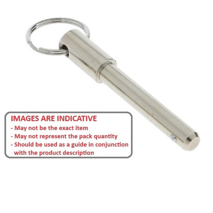 1055823 | BLP-048-0381-RSH-C (Each) --- Ball Lock Pins - 4.76x38.1 mm - Carbon Steel Shoulder Type Pin
