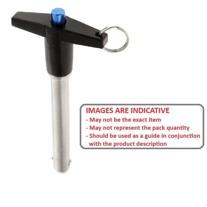 1056755 | BLP-048-0635-TI-S17 (Each) --- Ball Lock Pins - 4.76x63.5 mm - 17-4 PH Stainless No Shoulder Pin