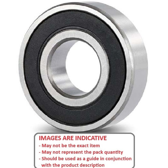 Cuscinetto a sfere 12,7 x 28,575 x 9,525 mm - Semi-rettificato in acciaio al carbonio - Semi-rettificato - Sigillato - MBA (confezione da 1)