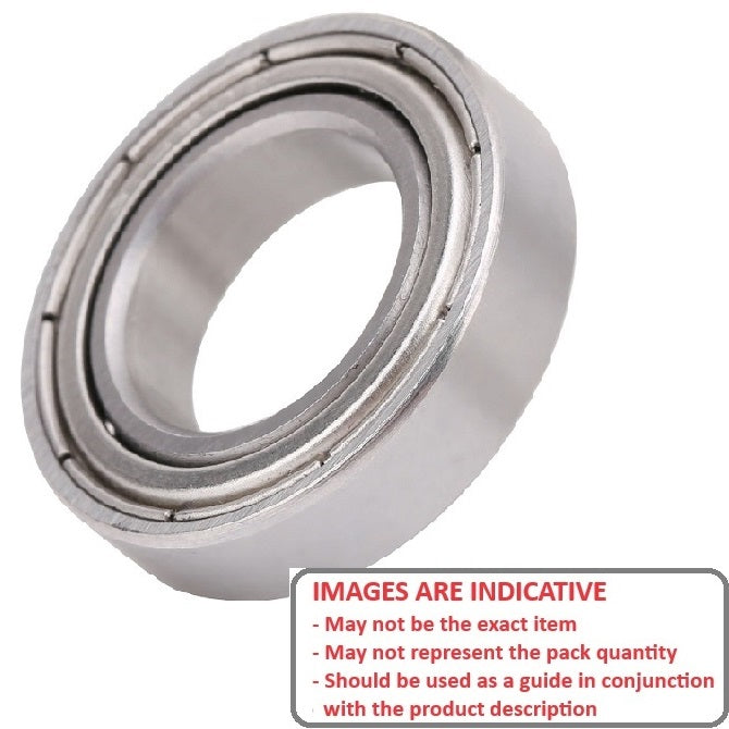 1133329 | S174-6205-ZZ (Each) --- Single Row Ball Bearings - 25x52x15 mm Unflanged - Stainless Steel 17-4 PH Bearing