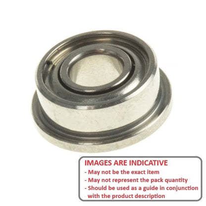 1071144 | SFWR168-ZZS-MC34-GR7-R-G48 (PK-40) --- Single Row Ball Bearings - 6.35x9.525x3.175 mm / 3.969 mm Flanged - Stainless Steel AISI 440C Bearing