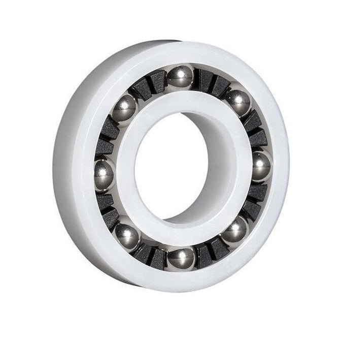 Plastic Bearings - 31.75x50.8 - 12.700 / 13.970 - Acetal with Stainless 316 Balls Bearing