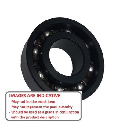 1061307 | P-625-AS6A-ECO (Each) --- Plastic Bearings - 5x16x5 mm - Acetal Antistatic with Stainless 316 Balls Bearing