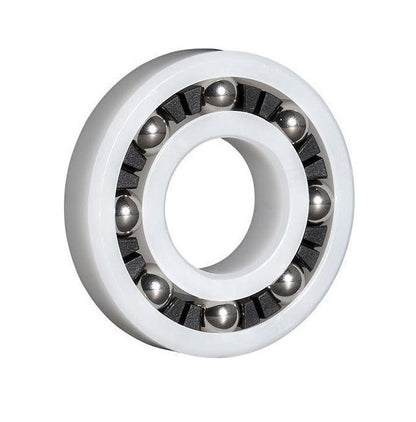 Plastic Bearings - 6x15x5 mm - Acetal with Stainless 316 Balls