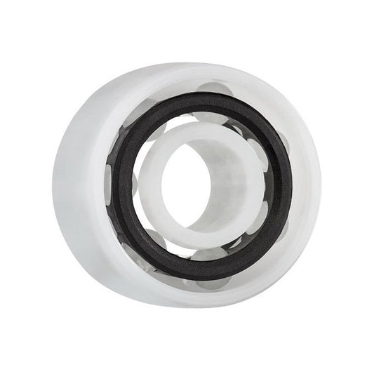 Cuscinetto in plastica 17 x 40 x 17,46 mm - Sfera in acetalica a doppia corona con sfere in vetro - Plastica - Fermo per nastro - KMS (confezione da 1)